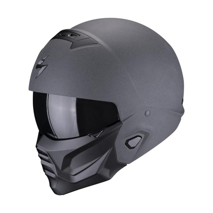 Scorpion EXO-Combat Evo II - Graphite, Motoren, Kleding | Motorhelmen, S, Jethelm, Verzenden