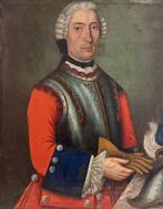 Franse school (XVII) - Retrato de noble militar de la Época, Antiek en Kunst