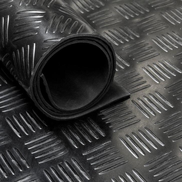 Rubber loper / rubbermat op rol Traanplaat 3mm - Breedte, Doe-het-zelf en Verbouw, Overige Doe-het-zelf en Verbouw, Verzenden