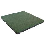 Rubber tegel 75 mm - 50 x 50 cm - Groen, Tuin en Terras, Tegels en Klinkers, Verzenden, Nieuw