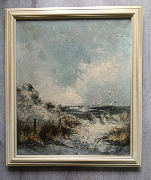 Nederlandse school (XX) - Duinen met zicht op de Noordzee, Antiek en Kunst, Kunst | Schilderijen | Klassiek