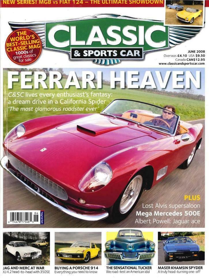 CVLASSIC AND SPORTSCAR  FERRARI C&CS MERCEDES 500E, Boeken, Auto's | Folders en Tijdschriften, Gelezen, Algemeen, Verzenden