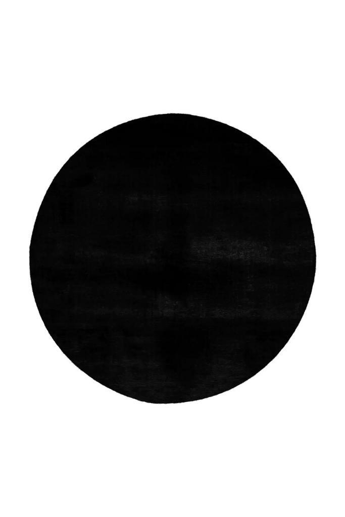 Rond Hoogpolig Vloerkleed | Paradise | Zwart | 160x160 cm, Huis en Inrichting, Stoffering | Tapijten en Kleden, Verzenden