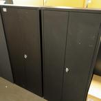 Zwarte metalen 2-deurskast - 180x80x38 cm, Huis en Inrichting, Kasten | Overige, Nieuw, Ophalen of Verzenden