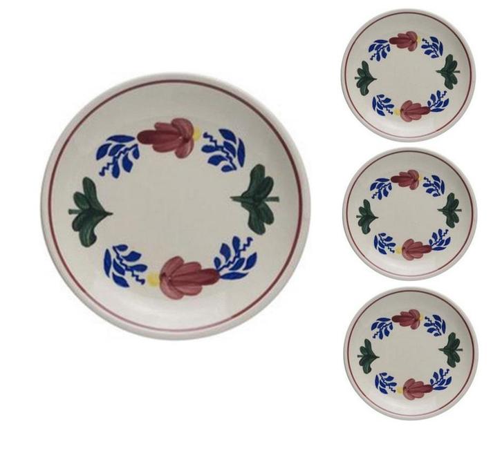 Boerenbont Gebaksbord  diameter 16cm set 4 stuks Aardewerk, Huis en Inrichting, Keuken | Servies, Nieuw, Verzenden