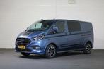 Ford Transit Custom 2.0 TDci 185pk L2 H1 Sport DC Airco Trek, Gebruikt, Overige kleuren, Leder, Lichtmetalen velgen