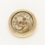 Broche - 14 karaat Geel goud, Herinnering sieraad - Parel
