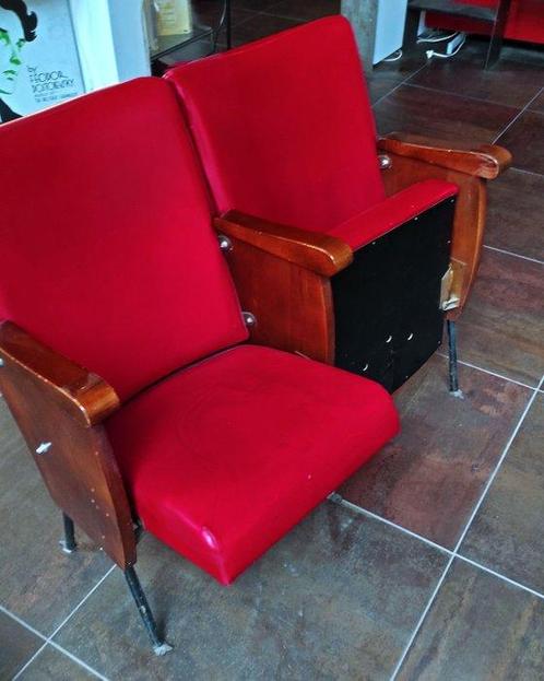 Sofa - Leder - Cinema fauteuils in LEER, Antiek en Kunst, Antiek | Wandborden en Tegels