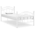 vidaXL Bedframe metaal wit 100x200 cm, Huis en Inrichting, Slaapkamer | Bedden, 100 cm, Eenpersoons, Verzenden, Wit