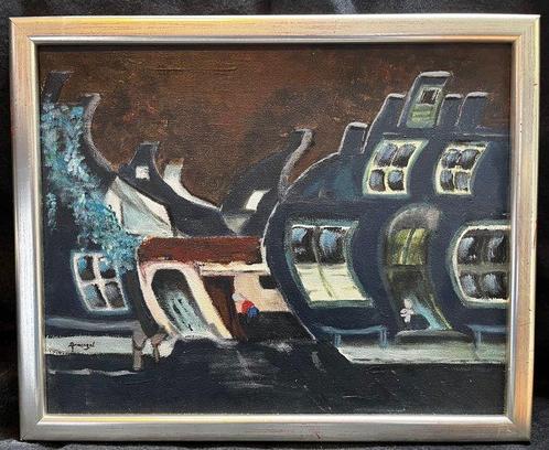 Josep Armengol (1954) - Abstract Cityscape, Antiek en Kunst, Kunst | Schilderijen | Modern