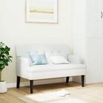 vidaXL Bankje met rugleuning 112x65,5x75 cm kunstleer wit, Verzenden, Nieuw, Leer
