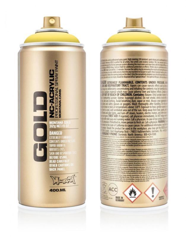 Montana Gold G1010 Easter Yellow 400 ml, Doe-het-zelf en Verbouw, Verf, Beits en Lak, Nieuw, Ophalen of Verzenden