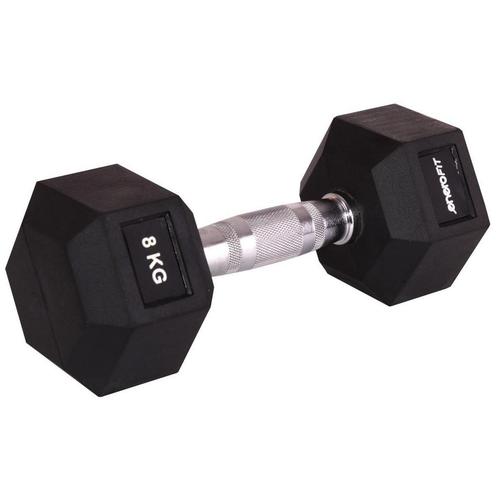 Hex dumbbell 8 kg - Rubber - Hexagonaal, Sport en Fitness, Fitnessmaterialen, Nieuw, Ophalen of Verzenden