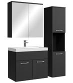 Badkamermeubel Set Montreal 60 cmZwart Mat Badmeubel, Huis en Inrichting, Verzenden, Nieuw, Wastafelkast