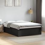 vidaXL Bedframe bewerkt hout zwart 150x200 cm, Verzenden, Zwart, Overige maten, 200 cm