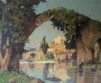 E. J. Ligtelijn (1893-1975) - Visser bij de brug Cangas de