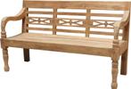 Teakhouten Tuinbank | Stationsbank 3-zits | 150 cm. | 339,=, Nieuw, Teakhout, Schommelbank, Verzenden