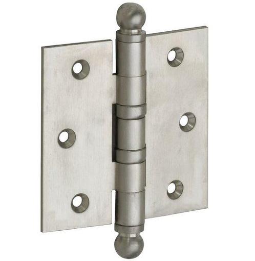 Kogellagerscharnier 89x89 rechte hoek bol mat nikkel, Doe-het-zelf en Verbouw, Hang- en Sluitwerk, Nieuw, Ophalen of Verzenden