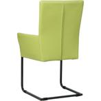 Leren eetkamerstoel Dare met armleuning - Toledo Lime, Huis en Inrichting, Stoelen, Nieuw, Leer, Ophalen of Verzenden, Leren eetkamerstoel Dare met armleuning - Toledo Lime (felgroen) - Sledepoot staal vierkant zwart past perfect in uw interieur als u woonstijl: Industrieel, Modern is.