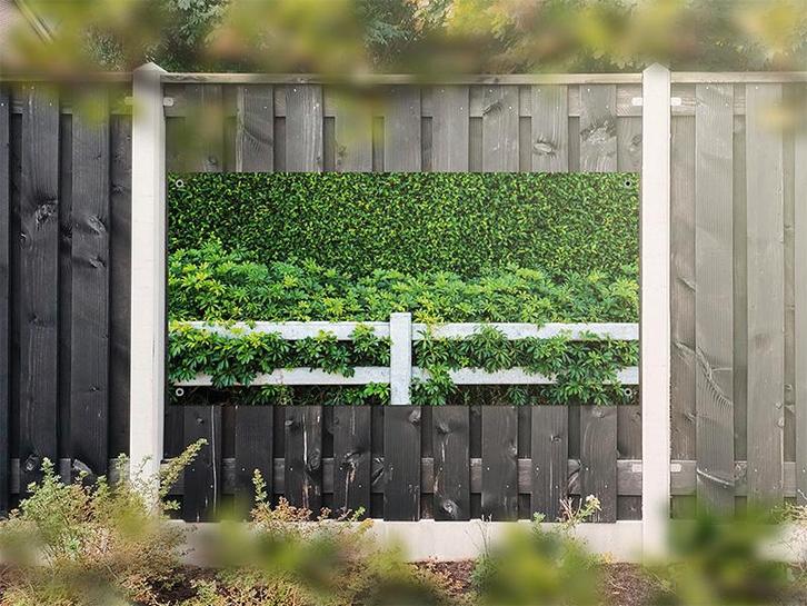 NR 1205: Tuinposter Hedera met hek 90x180cm, Tuin en Terras, Tuinwanddecoratie, Nieuw