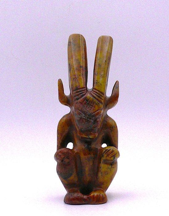 sculptuur, Hongshan Cultuur Grote Alien achtige Gehoornde, Antiek en Kunst, Curiosa en Brocante