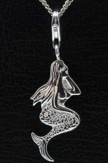 Zilveren Zeemeermin middel hanger en/of bedel, Sieraden, Tassen en Uiterlijk, Bedels, Verzenden