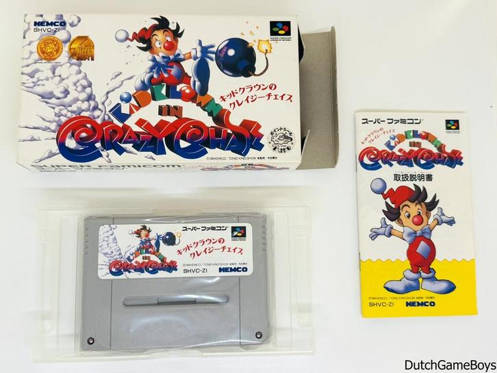 Super Famicom - Kid Clown In Crazy Chase, Spelcomputers en Games, Games | Nintendo Super NES, Gebruikt, Verzenden