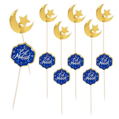 Ramadan Cocktailprikkers Eid Mubarak 12cm 12st, Hobby en Vrije tijd, Feestartikelen, Nieuw, Verzenden