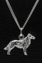 Zilveren Australische shepherd met staart ketting hanger ..., Verzenden, Nieuw