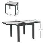 TRUUSK Uitschuifbare Grote Tuin Tafel Afmetingen: 160L X 80B, Tuin en Terras, Verzenden, Nieuw