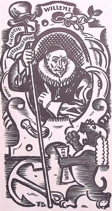 Willem van Oranje en censuur op spotprent (lijst optie) beschikbaar voor biedingen