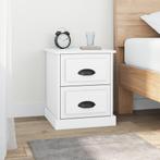 vidaXL Nachtkastje 39x39x47,5 cm bewerkt hout wit, Huis en Inrichting, Slaapkamer | Nachtkastjes, Minder dan 45 cm, Verzenden