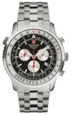 Swiss Alpine Military 7078.9137 chronograaf heren horloge 45, Nieuw, Overige merken, Staal, Staal