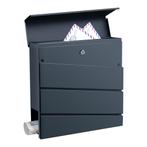 [en.casa] Brievenbus Achtrup 37x37x10,5 cm staal antraciet, Verzenden, Nieuw