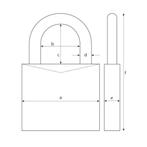 Tri-Circle Compact hangslot met cijfercode - messing - 25 mm, Ophalen of Verzenden, Nieuw