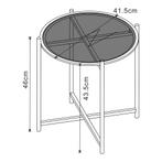 [en.casa] Bijzettafel Lier rond 41,5xØ46 cm zwart, Huis en Inrichting, Verzenden, Nieuw