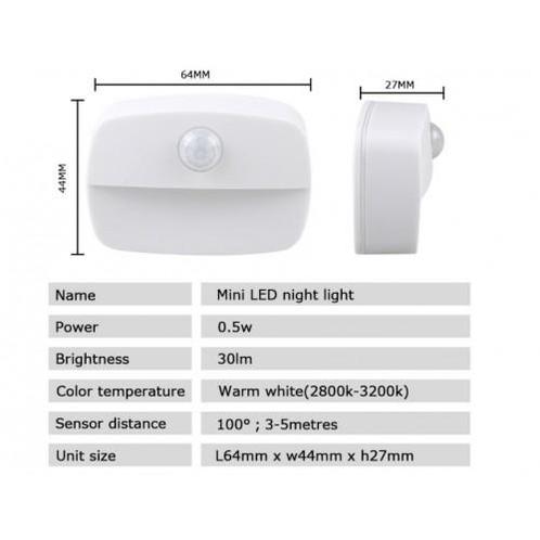 Led Nachtlampje Met Pir Motion Sensor, Huis en Inrichting, Banken | Complete zithoeken, Verzenden