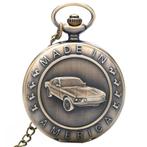 Fako® - Zakhorloge - XXL - Auto - Ø 47mm - Bronskleurig, Verzenden, Nieuw