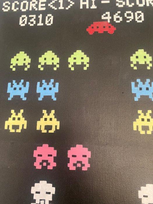 B.VonStoke - Invaders From Space, Antiek en Kunst, Kunst | Schilderijen | Modern