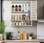 Badkamer Wandkast Bamboe – Dubbele Deuren 59×20.5×66.5, Huis en Inrichting, Kasten | Overige, Verzenden, Nieuw