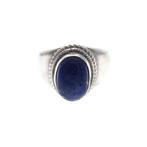 Zilveren bohemian ring met lapis lazuli