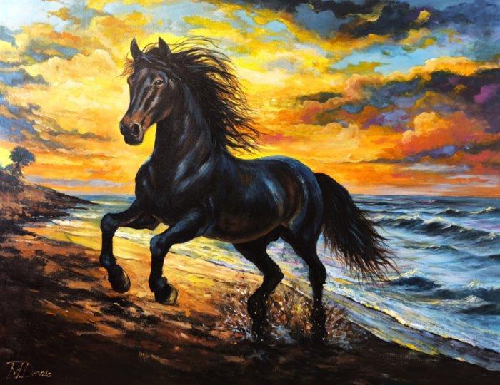 Denis Mihai - Wild Spirit-XXL, Antiek en Kunst, Kunst | Schilderijen | Modern