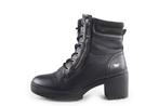 Mustang Veterboots in maat 40 Zwart | 10% extra korting, Kleding | Dames, Schoenen, Verzenden, Zwart, Overige typen, Zo goed als nieuw