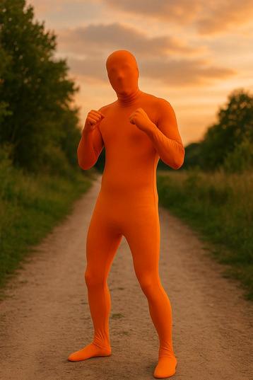 Bodysuit - Oranje - Heren & Dames (Unisex) - Maat S/M beschikbaar voor biedingen