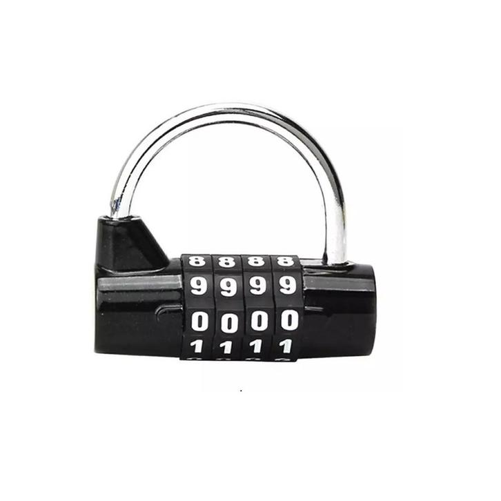 Hangslot met cijfercode - 4 cijfers - Zwart, Doe-het-zelf en Verbouw, Hang- en Sluitwerk, Slot, Nieuw, Ophalen of Verzenden