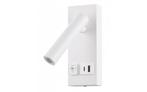 LED Wandlamp - Bedlamp met USB+C poort en schakelaar | Wit, Ophalen of Verzenden, Nieuw, Metaal