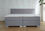 ACTIE! Boxspring Milano 140 200 Grijs, Huis en Inrichting, Verzenden, Nieuw, 140 cm, Twijfelaar