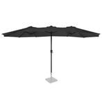 Parasol Iseo - 460x270cm - Premium parasol | Antraciet/Zwart, Tuin en Terras, Nieuw, Verzenden