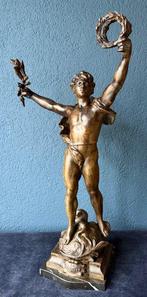 Louis Moreau (1855-1919) - sculptuur, Le Triomphe. Beaux, Antiek en Kunst
