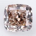 1 pcs Diamant - 0.87 ct - Briljant, Cushion - fancy bruin -, Nieuw